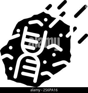 vecteur d'icône de glyphe d'espace de panspermie. signe spatial de panspermie. illustration noire du symbole de contour isolé. illustration vectorielle d'icône de glyphe d'espace de panspermie Illustration de Vecteur