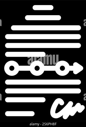 vecteur d'icône de glyphe de plan approuvé. panneau de plan approuvé. illustration noire du symbole de contour isolé. illustration vectorielle de l'icône glyphe du plan approuvé Illustration de Vecteur