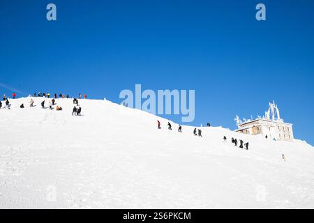 kasprowy Wierch et ses environs en hiver, les montagnes des Tatras, Pologne Banque D'Images