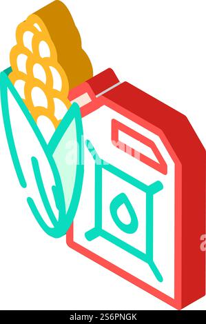 vecteur d'icône isométrique naturel des biocarburants. signe naturel des biocarburants. illustration de symbole isolé. illustration vectorielle d'icône isométrique naturelle des biocarburants Illustration de Vecteur