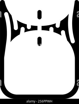 vecteur d'icône de glyphe de trou de ver. signe de trou de vis sans fin. illustration noire du symbole de contour isolé. illustration vectorielle d'icône de glyphe de trou de ver Illustration de Vecteur