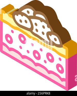 vecteur isométrique d'icone de papillome cutané. signe de maladie cutanée du papillome. illustration de symbole isolé. illustration vectorielle d'icône isométrique de maladie de peau de papillome Illustration de Vecteur