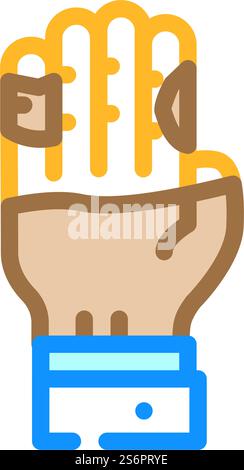 vecteur d'icône de couleur de maladie de peau de vitiligo. vitiligo signe de maladie cutanée. illustration de symbole isolé. illustration vectorielle d'icône de couleur de maladie de peau de vitiligo Illustration de Vecteur
