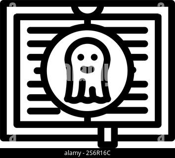vecteur d'icône de ligne de littérature paranormale. signe de littérature paranormale. illustration noire du symbole de contour isolé. illustration vectorielle d'icône de ligne de littérature paranormale Illustration de Vecteur
