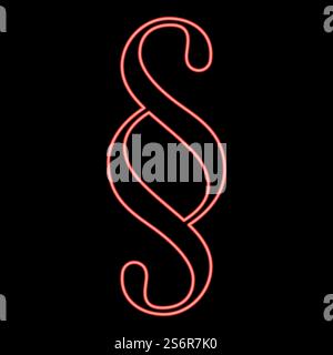 Néon symbole de paragraphe rouge illustration vectorielle image de couleur rouge lumière de style plat. Néon symbole de paragraphe rouge illustration vectorielle de couleur rouge style plat d'image Illustration de Vecteur