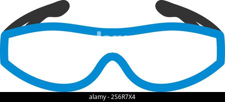 Icône lunettes de soleil de poker. Contour gras modifiable avec Color Fill Design. Illustration vectorielle. Illustration de Vecteur