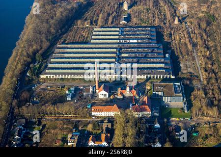 Luftbild, Baustelle für geplantes Duisburger Wohnquartier am ehemaligen Rangierbahnhof Wedau, an der Sechs-Seen-Platte, Wedau, Duisburg, Ruhrgebiet, N Banque D'Images