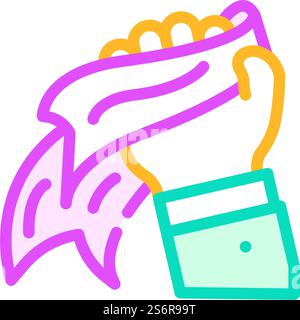 vecteur d'icône de couleur de bande d'amorces. bandes adhésives pour les amorces. illustration de symbole isolé. illustration vectorielle d'icône de couleur de bande d'amorces Illustration de Vecteur