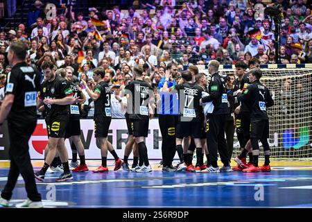 Herning, Danemark. 17 janvier 2025. Germania Allemagne Nationalteam pendant IHF hommes - Championnat du monde de handball - Suisse vs Allemagne, match de handball à Herning, Danemark, 17 janvier 2025 crédit : Agence photo indépendante/Alamy Live News Banque D'Images