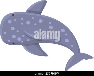Vecteur de dessin animé d'icône de requin baleine géant. Poisson de mer. Animal marin. Vecteur de dessin animé d'icône de requin baleine géant. Poisson de mer Illustration de Vecteur