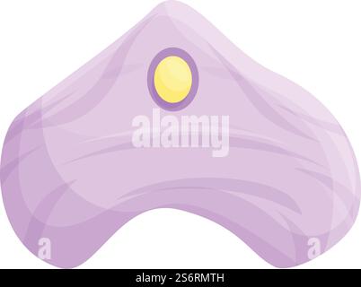 Vecteur de dessin animé d'icône de turban de Sultan. Chapeau arabe. Homme indien. Vecteur de dessin animé d'icône de turban de Sultan. Chapeau arabe Illustration de Vecteur