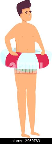 Vecteur de dessin animé d'icône débutant de nageur. Piscine. Équipe sportive. Vecteur de dessin animé d'icône débutant de nageur. Piscine Illustration de Vecteur