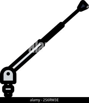 Icône de composant d'antenne radio.Contour gras modifiable avec Color Fill Design.Illustration vectorielle. Illustration de Vecteur