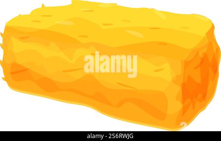 Vecteur de dessin animé d'icône de balle de foin de blé. Pile de ferme. Pelouse. Vecteur de dessin animé d'icône de balle de foin de blé. Pile de ferme Illustration de Vecteur