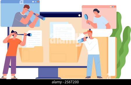 Recherche du document fichier. Archive de dossier, conception plate de projet de gestion d'entreprise. Informatique science des données, concept de vecteur absolu d'organisation de bureau. Archive de documents d'illustration, gestion d'entreprise. Recherche du document fichier. Archive de dossier, conception plate de projet de gestion d'entreprise. Informatique science des données, concept de vecteur absolu d'organisation de bureau Illustration de Vecteur