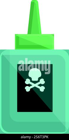 Vecteur de dessin animé d'icône de gel chimique. Bouteille de nettoyage. Toiler propre. Vecteur de dessin animé d'icône de gel chimique. Bouteille de nettoyage Illustration de Vecteur