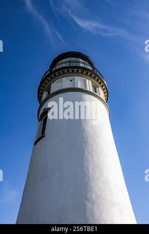 Phare de North Head au parc d'État de Cape Disception, État de Washington, États-Unis Banque D'Images
