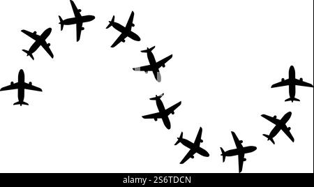 Route des avions vol tourisme chemin avion vols aventure temps concept itinéraire voler icône couleur noire illustration vectorielle image plat style simple. Route des avions vol tourisme chemin avion vols aventure temps concept itinéraire voler icône couleur noire illustration vectorielle image style plat Illustration de Vecteur