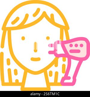 vecteur d'icône de couleur de levage laser. panneau de levage laser. illustration de symbole isolé. illustration vectorielle d'icône de couleur de levage laser Illustration de Vecteur