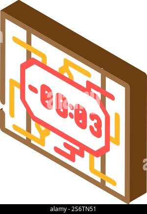 vecteur d'icône isométrique d'arme de bombe. signe d'arme à bombe. illustration de symbole isolé. illustration vectorielle d'icône isométrique d'arme de bombe Illustration de Vecteur