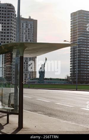 France, Paris, 75, 16ème arrondissement, sur le Pont de Grenelle, janvier 2024. Banque D'Images