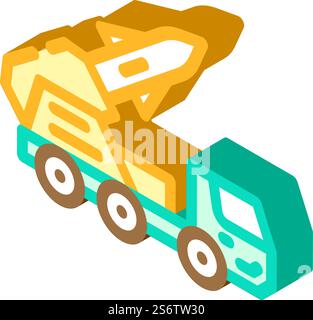 vecteur d'icône isométrique de fusée de missile. enseigne pour fusée de missile. illustration de symbole isolé. illustration vectorielle d'icône isométrique de fusée de missile Illustration de Vecteur