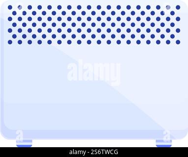 Vecteur de dessin animé d'icône de convecteur central. Radiateur électrique. Chauffage de la pièce. Vecteur de dessin animé d'icône de convecteur central. Radiateur électrique Illustration de Vecteur