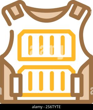 vecteur d'icône de couleur d'armure de corps. panneau d'armure corporelle. illustration de symbole isolé. illustration vectorielle d'icône de couleur d'armure de corps Illustration de Vecteur