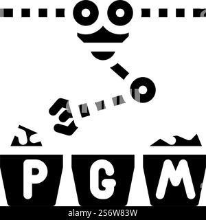 robotic waste sorting glyph icon vector. robotic waste sorting sign. isolated contour symbol black illustration. robotic waste sorting glyph icon vector illustration Illustration de Vecteur
