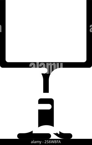 vecteur d'icône de glyphe de blocs de poteau de but. affiche des blocs de poteaux de but. illustration noire du symbole de contour isolé. illustration vectorielle de l'icône de glyphe des blocs de poteau de but Illustration de Vecteur