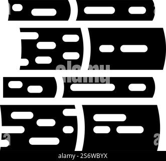 vecteur d'icône de glyphe de livres pile. panneau de livres à pile. illustration noire du symbole de contour isolé. illustration vectorielle d'icône de glyphe de livres pile Illustration de Vecteur