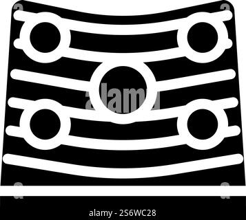 vecteur d'icône de glyphe d'entraîneur cible. affiche formateur target. illustration noire du symbole de contour isolé. illustration vectorielle de l'icône de glyphe du formateur cible Illustration de Vecteur