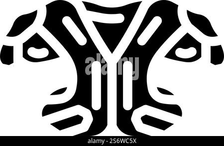 vecteur d'icône de glyphe d'épaules. panneau de protection des épaules. illustration noire du symbole de contour isolé. épaulières illustration vectorielle d'icône de glyphe Illustration de Vecteur