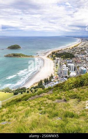 Une image de la baie de Plenty vue depuis le mont Maunganui Nouvelle-zélande Banque D'Images