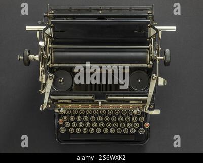Une image d'une machine à écrire rétro rétro rétro vue de dessus Banque D'Images