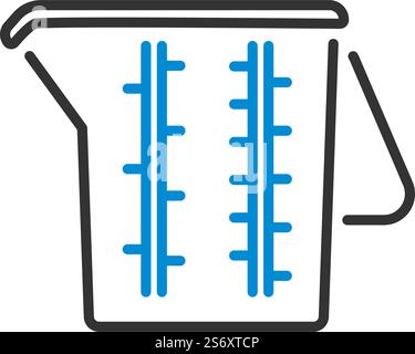 Icône mesurer la vitre. Contour gras modifiable avec Color Fill Design. Illustration vectorielle. Illustration de Vecteur