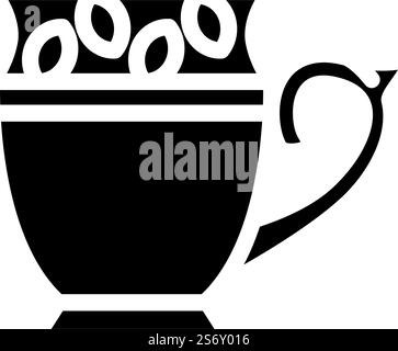 vecteur d'icône de glyphe de tasse de thé. panneau de tasse de thé. illustration de symbole isolé. illustration vectorielle d'icône de glyphe de tasse de thé Illustration de Vecteur