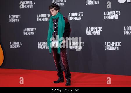 Auditorium Parco della Musica, Rome, Italie, 17 janvier 2025, Timothee Chalamet assiste à la première conférence photo « A Complete Unknown » à l'Auditorium Parc Banque D'Images