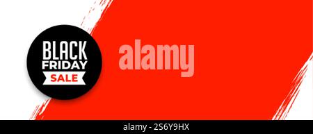 grande bannière de solde du vendredi noir Illustration de Vecteur
