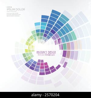 Mosaïque circulaire coloré fond vecteur conception Illustration de Vecteur