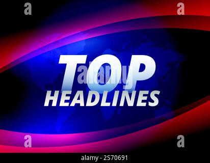 Top Headlines news fond themem Illustration de Vecteur