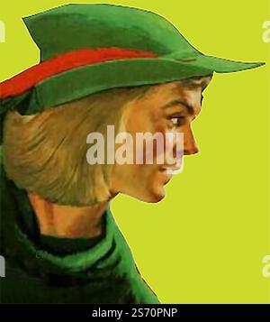 ROBIN HOOD - représentations dans la littérature. - Portrait d'une couverture de livre de 1946 Banque D'Images