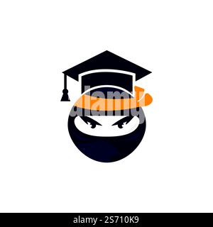 Logo Smart ninja Modern Education Vector. Illustration de Vecteur