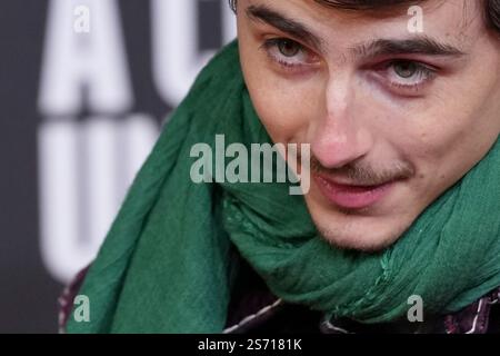 Timothee Chalamet assiste à la photocall du film 'A Complete Unknown' à l'Auditorium Parco della Musica à Rome (Italie), le 17 janvier 2025. Banque D'Images