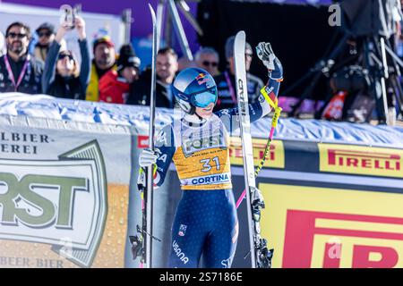 VONN Lindsey USA pendant AUDI FIS Coupe du monde de ski - descente - femmes, course de ski alpin à Cortina d'Ampezzo, Italie, 18 janvier 2025 crédit : Agence photo indépendante Srl/Alamy Live News Banque D'Images