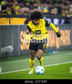 Dortmund, Allemagne. 10 janvier 2025. Karim Adeyemi (BVB) Borussia Dortmund - Bayer Leverkusen 10.01.2025 Copyright (nur für journalistische Zwecke) by Banque D'Images