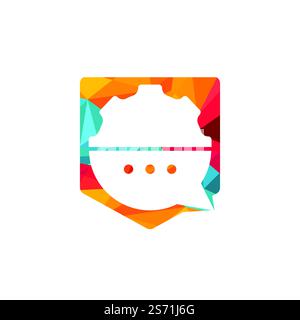 Modèle de conception de logo Gear chat Vector. Logo Gear Bubble chat Vector. Illustration de Vecteur