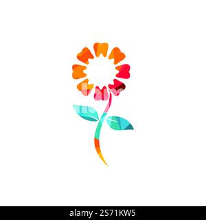 Motif de cercle de fleurs des dents pour le logo dentaire. Logo soins dentaires. Illustration de Vecteur