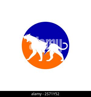 Logo Cheetah thunder Vector. Motif vectoriel du logo énergie électrique Cheetah. Illustration de Vecteur