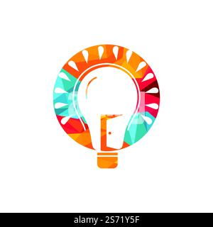 logo « smart room vector ». Logo représentant une ampoule et une pièce. Illustration de Vecteur